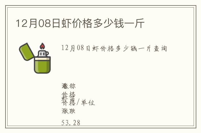 12月08日蝦價(jià)格多少錢(qián)一斤