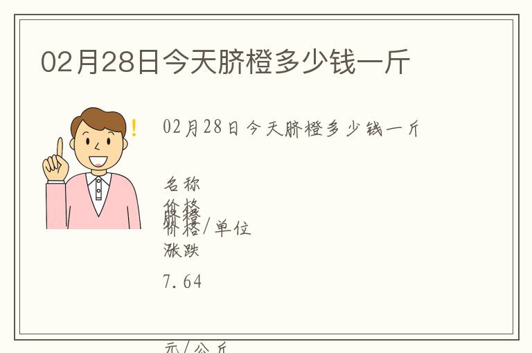 02月28日今天臍橙多少錢一斤