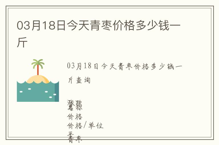 03月18日今天青棗價格多少錢一斤