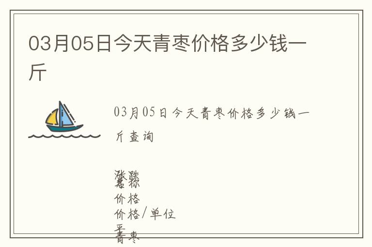 03月05日今天青棗價(jià)格多少錢一斤