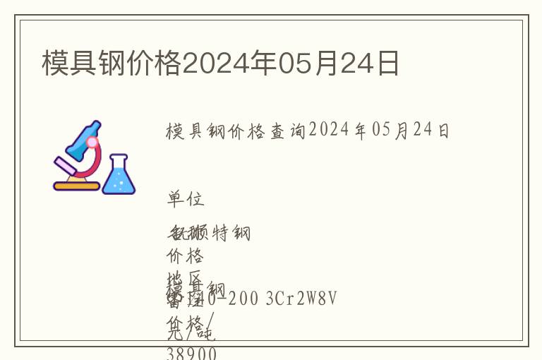 模具鋼價格2024年05月24日