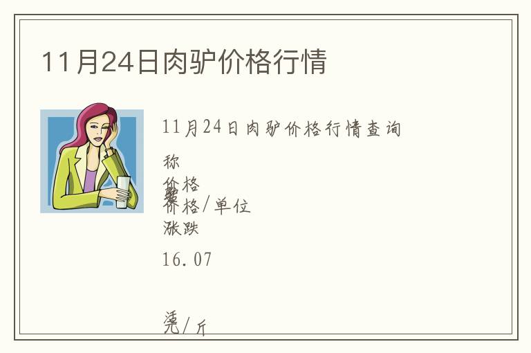 11月24日肉驢價(jià)格行情