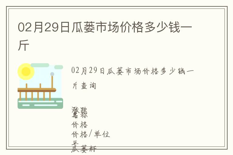 02月29日瓜蔞市場價(jià)格多少錢一斤