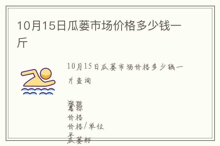 10月15日瓜蔞市場價(jià)格多少錢一斤