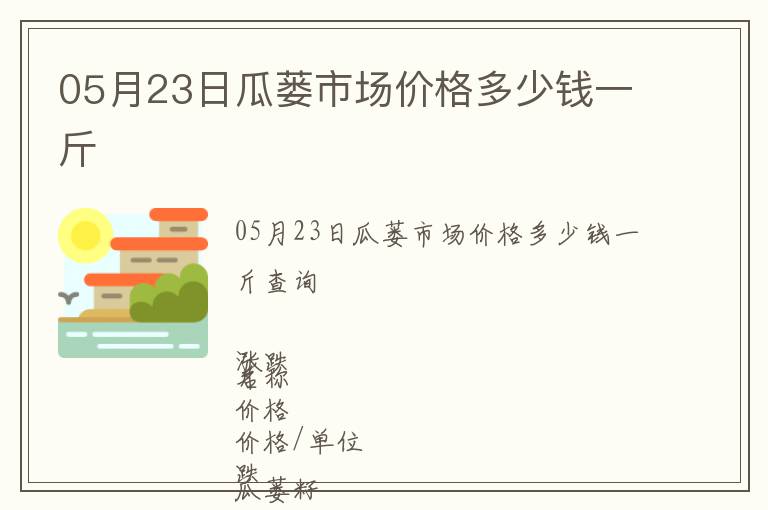05月23日瓜蔞市場價格多少錢一斤