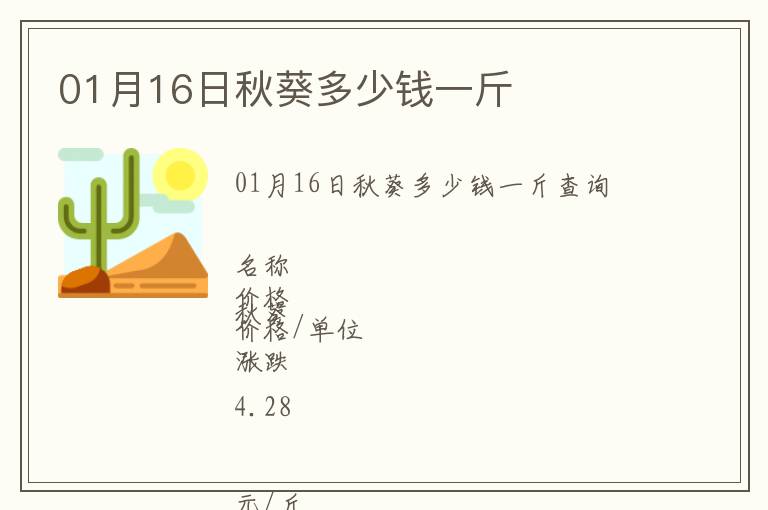 01月16日秋葵多少錢(qián)一斤