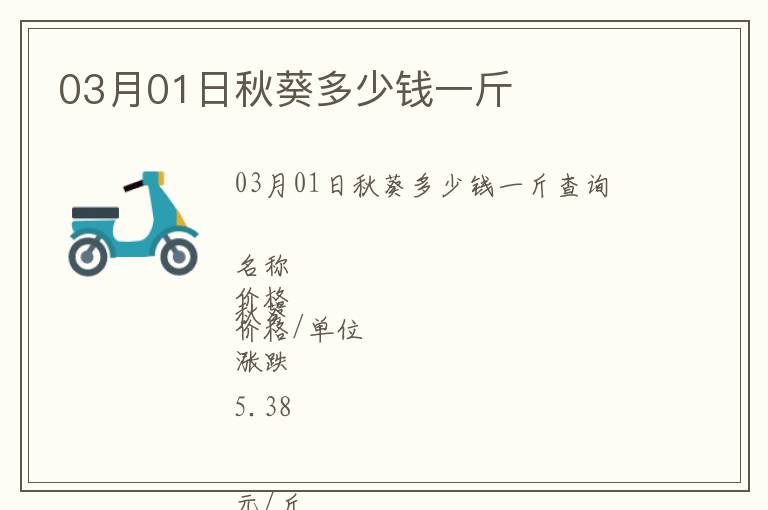 03月01日秋葵多少錢(qián)一斤