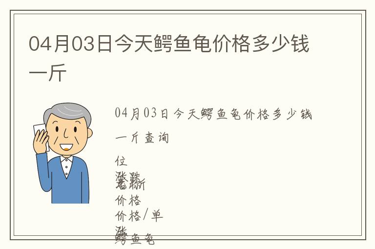 04月03日今天鱷魚龜價(jià)格多少錢一斤