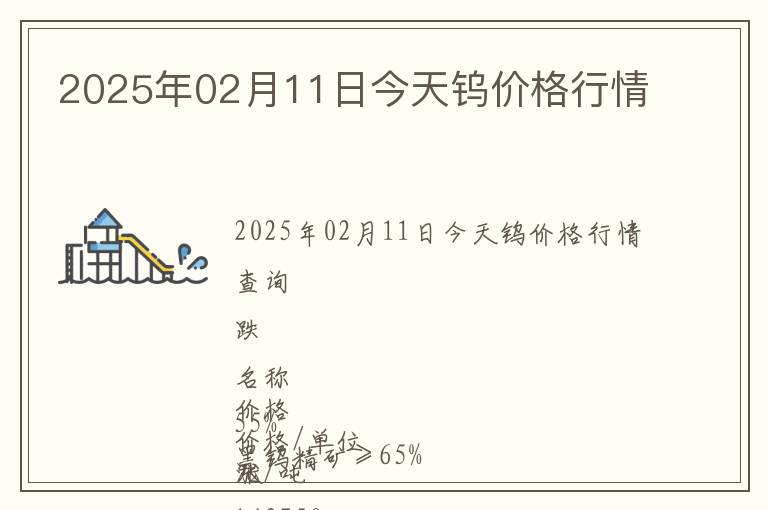 2025年02月11日今天鎢價格行情
