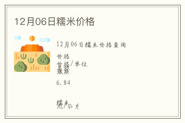 12月06日糯米價格