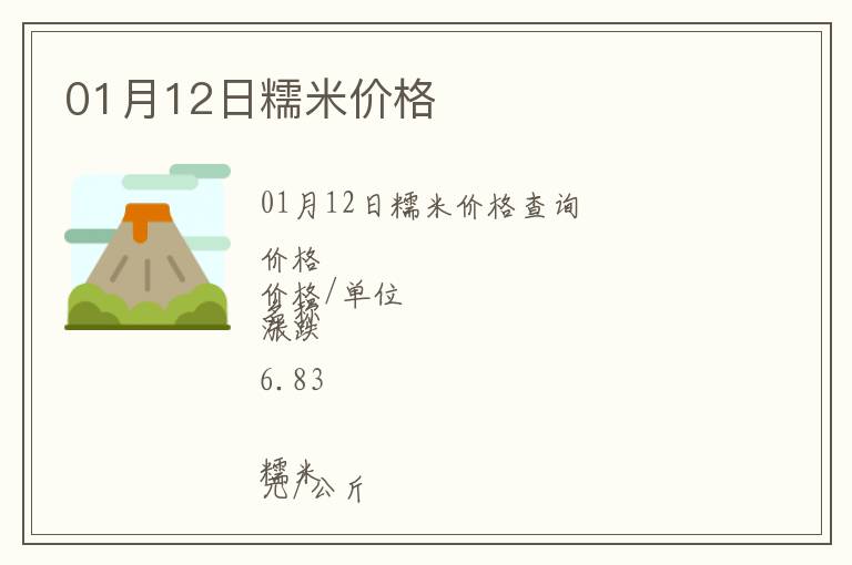 01月12日糯米價(jià)格