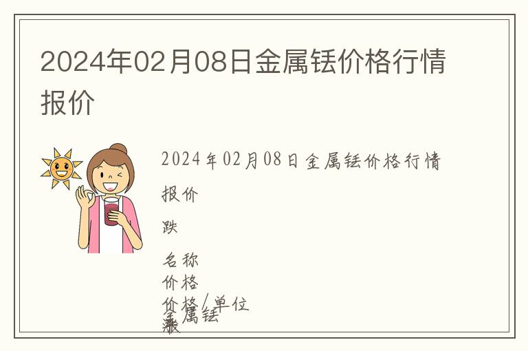 2024年02月08日金屬銩價格行情報價