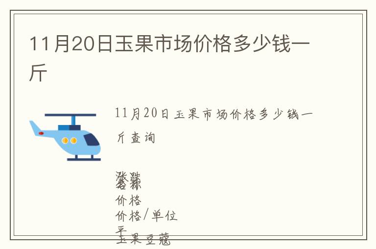11月20日玉果市場價格多少錢一斤