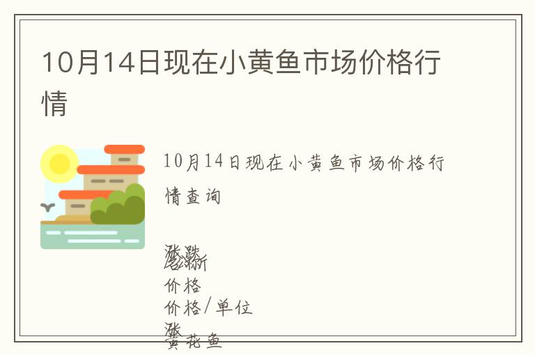 10月14日現在小黃魚市場價格行情
