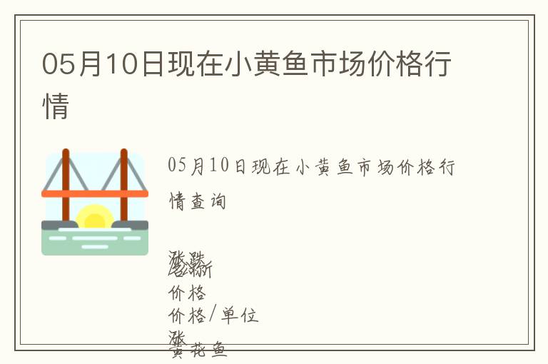 05月10日現(xiàn)在小黃魚市場價(jià)格行情