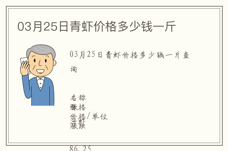 03月25日青蝦價格多少錢一斤