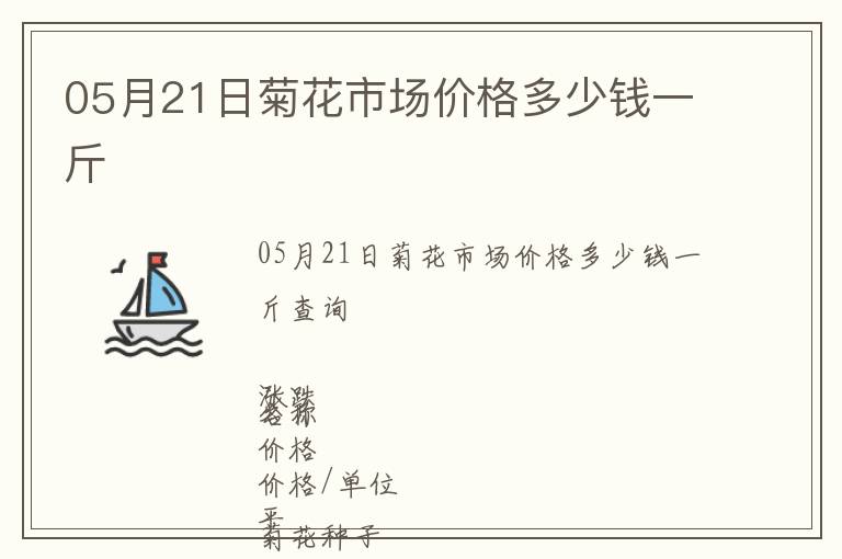 05月21日菊花市場(chǎng)價(jià)格多少錢一斤