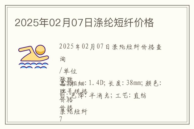 2025年02月07日滌綸短纖價格