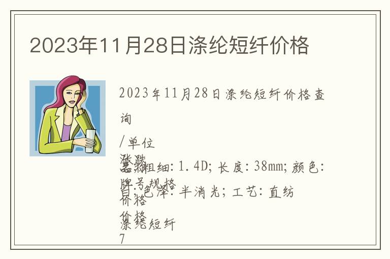 2023年11月28日滌綸短纖價格