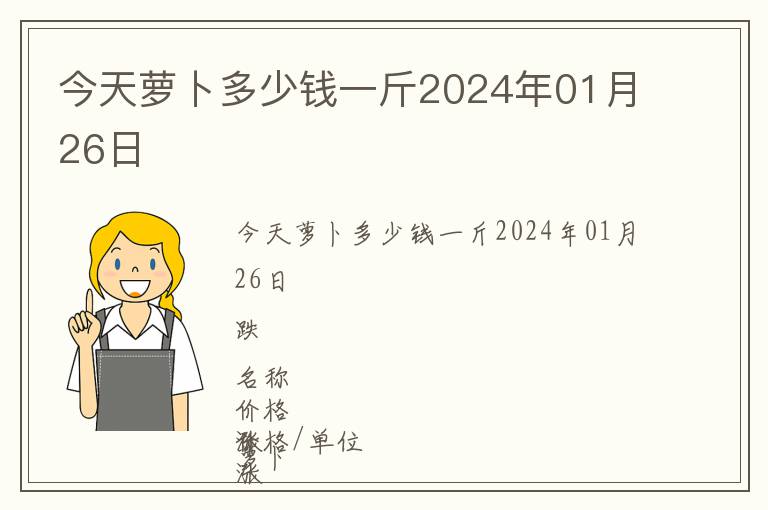 今天蘿卜多少錢(qián)一斤2024年01月26日