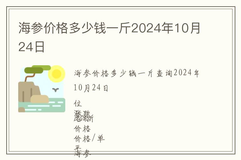 海參價(jià)格多少錢一斤2024年10月24日