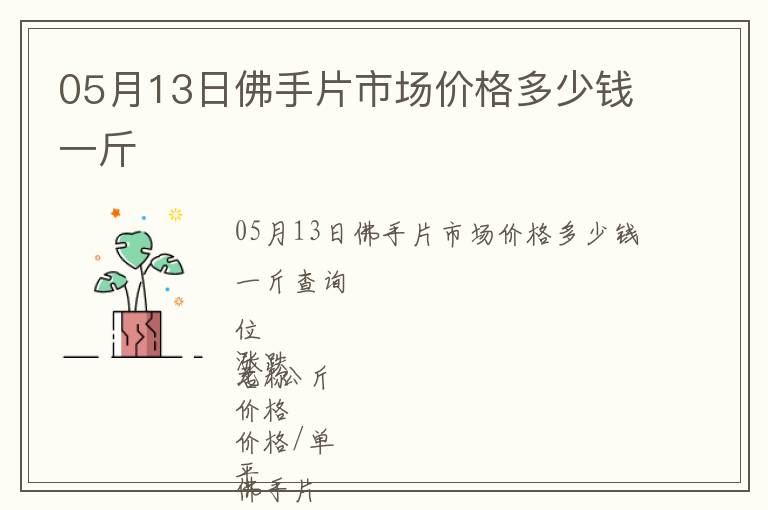 05月13日佛手片市場價格多少錢一斤
