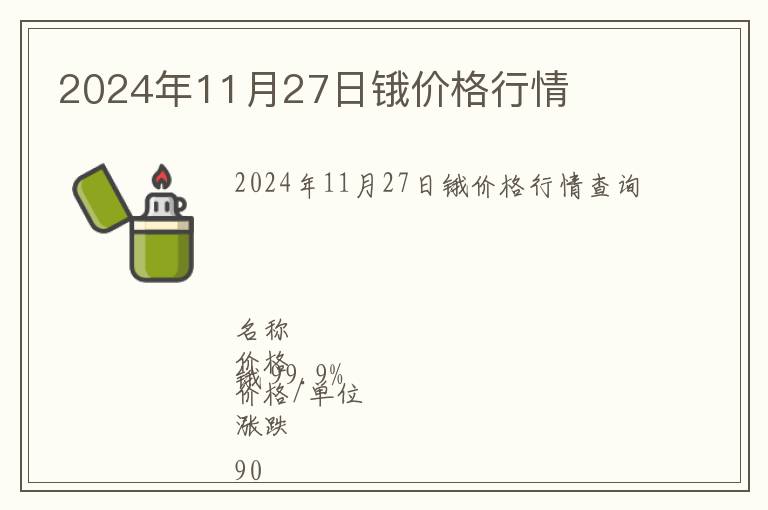 2024年11月27日鋨價格行情