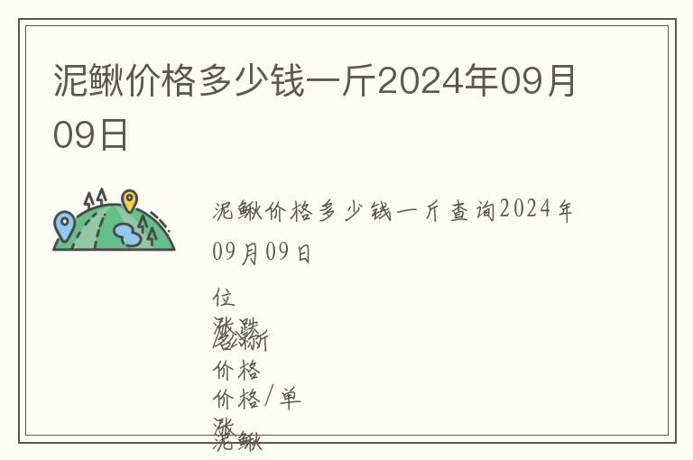 泥鰍價格多少錢一斤2024年09月09日
