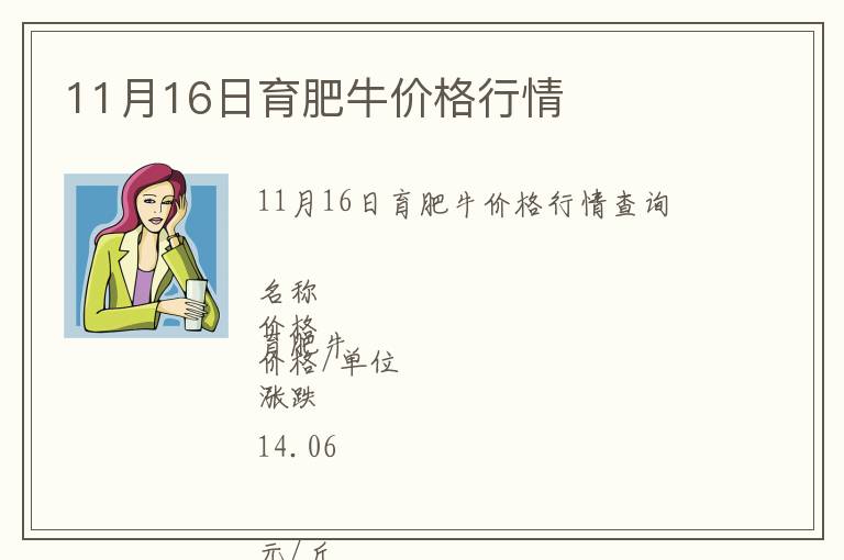 11月16日育肥牛價(jià)格行情