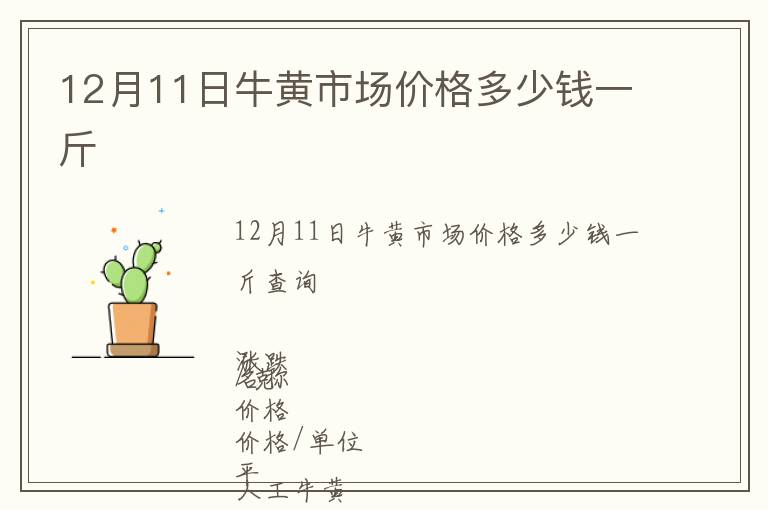 12月11日牛黃市場價格多少錢一斤