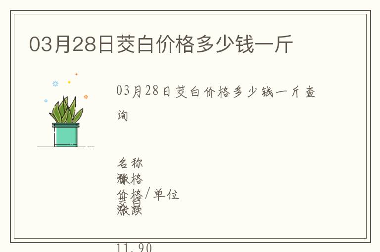 03月28日茭白價格多少錢一斤