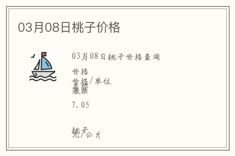 03月08日桃子價(jià)格