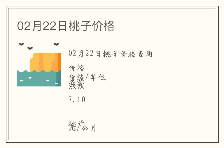 02月22日桃子價(jià)格