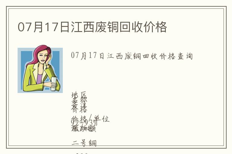 07月17日江西廢銅回收價格