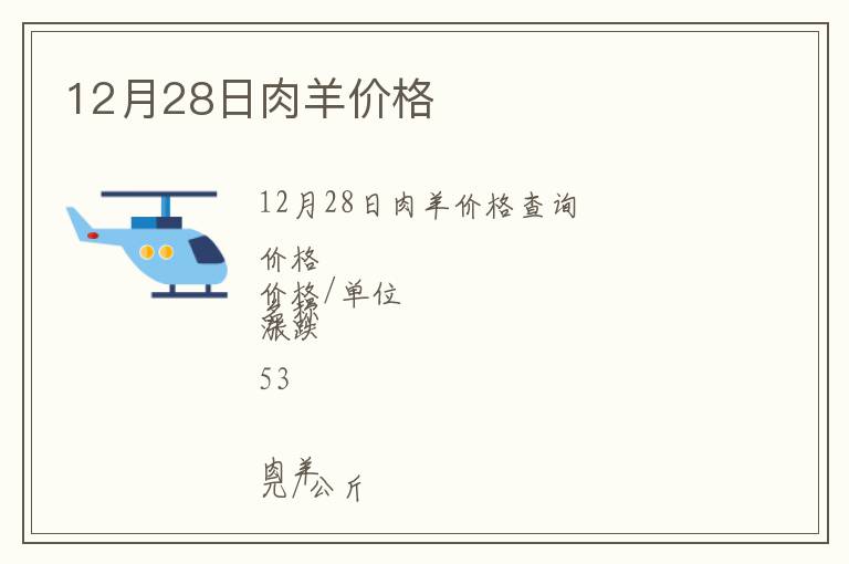 12月28日肉羊價(jià)格