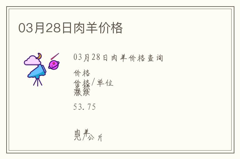 03月28日肉羊價(jià)格