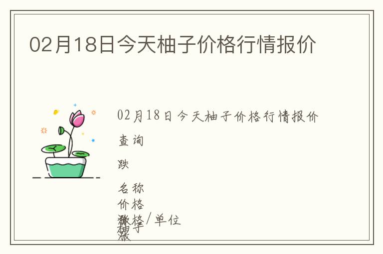02月18日今天柚子價格行情報價