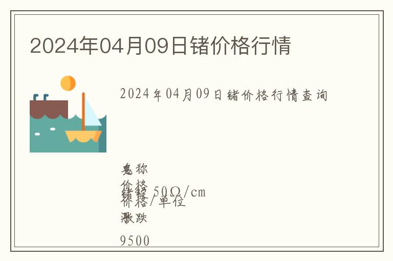2024年04月09日鍺價(jià)格行情