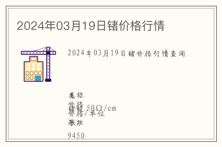 2024年03月19日鍺價格行情