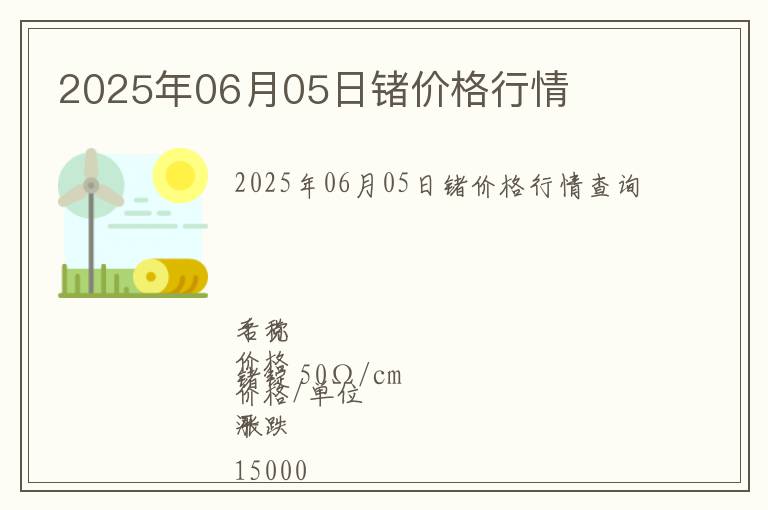 2025年06月05日鍺價格行情
