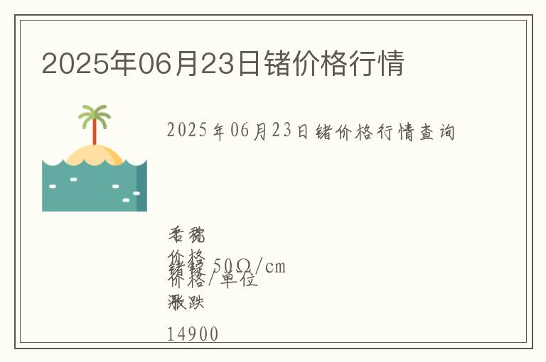 2025年06月23日鍺價格行情