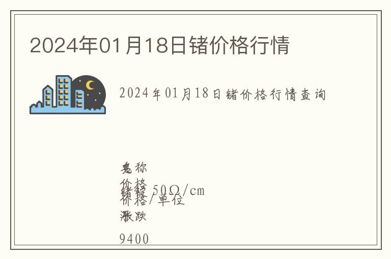 2024年01月18日鍺價(jià)格行情