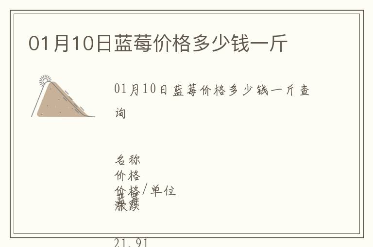 01月10日藍(lán)莓價(jià)格多少錢一斤