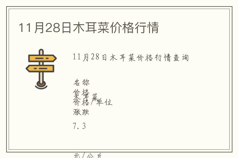 11月28日木耳菜價(jià)格行情