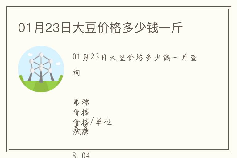 01月23日大豆價(jià)格多少錢(qián)一斤