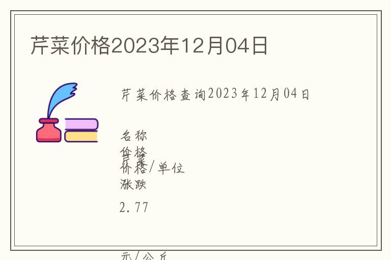 芹菜價格2023年12月04日
