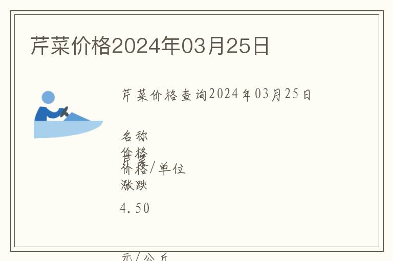 芹菜價(jià)格2024年03月25日