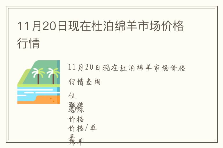 11月20日現(xiàn)在杜泊綿羊市場價格行情