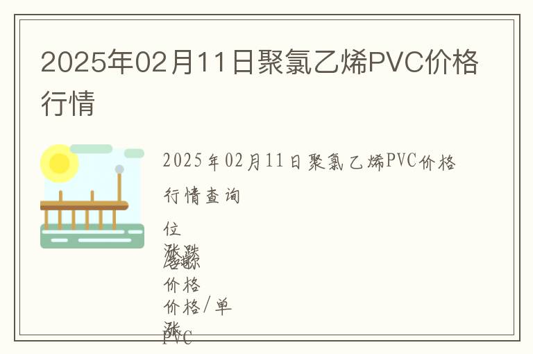 2025年02月11日聚氯乙烯PVC價(jià)格行情