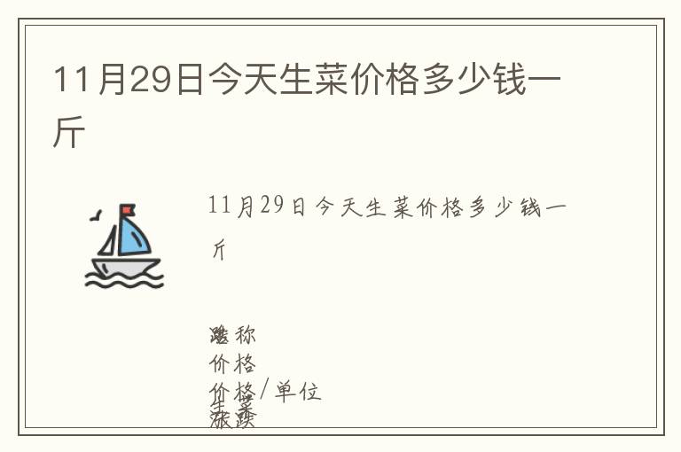 11月29日今天生菜價(jià)格多少錢一斤